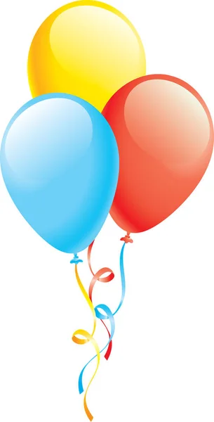 Tres Globos Color Globo Brillante Vector Eps — Vector de stock