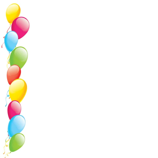 Cartaz Com Balões Balão Cor Cartão Presente Brilhante Vector One — Vetor de Stock