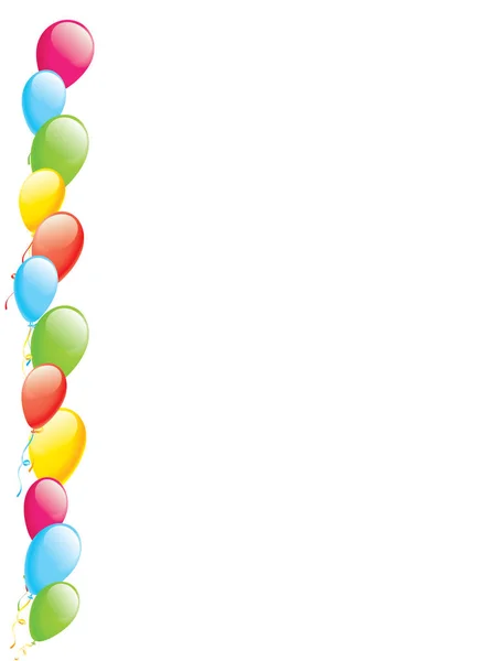 Cartaz Com Balões Balão Cor Cartão Presente Brilhante Vetor One — Vetor de Stock