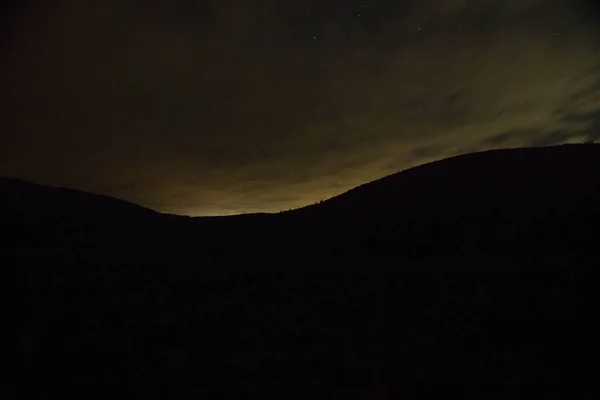 Nachtaufnahmen Waldrand Main Viereck — Stockfoto