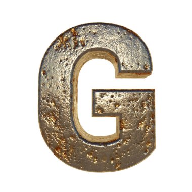 Paslı metal harf G