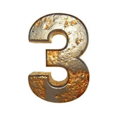 Paslı metal sayısı 3. 3D render