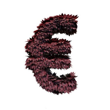 Yeşillik sembolü euro, 3d render