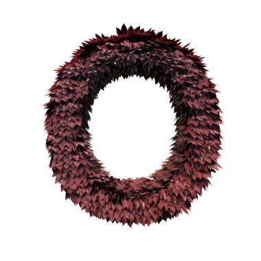 O, yeşillik harfi 3d render