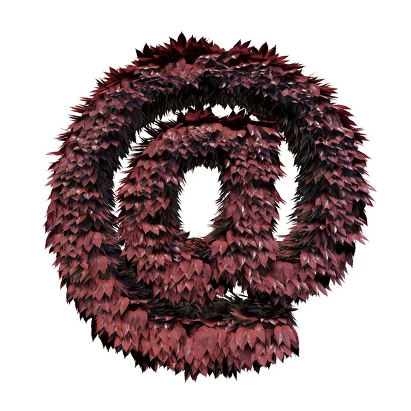 Yeşillik sembolü @, 3d Rendering