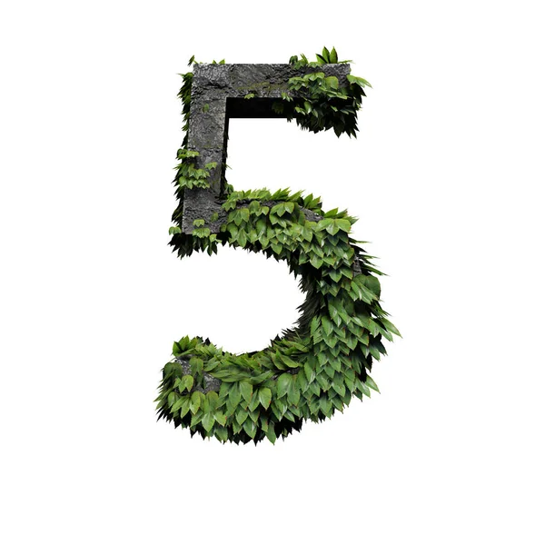 Taş bitki örtüsü numarası 3d render