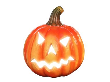 Cadılar Bayramı Balkabağı beyaz zemin üzerine izole