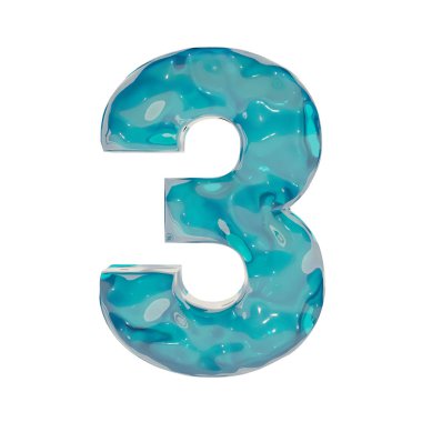 Sıvı sayısı 3, 3d render