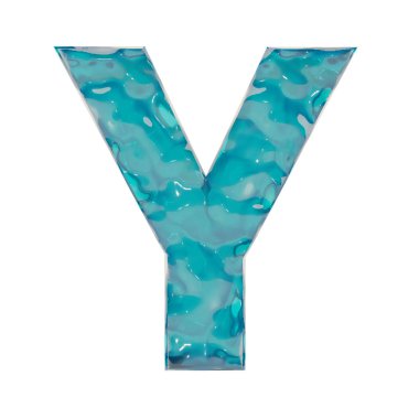 Sıvı mektup y, 3d render