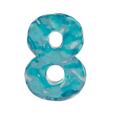 Sıvı sayı 8, 3d render