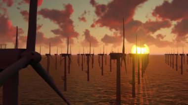 Yel değirmeni, Rüzgar Çiftliği üst kısmında iki offshore işçi