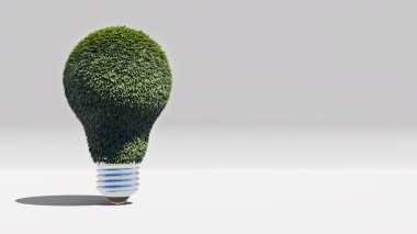 Yeşil enerji ampul, 3d render