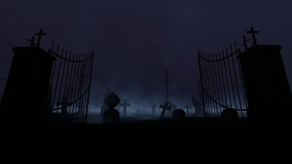 Гравер Старими Воротами Туманом Дощем — стокове фото