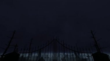 Eski Mezarlık, Kapı, Sis, Yağmur, Gece ve Gök Gürültüsü