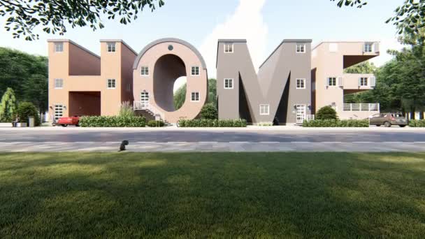 Edifici Forma Parola Home — Video Stock