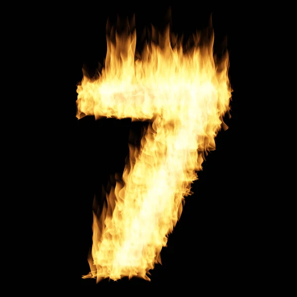 Numer Płomienia Siedem Ilustracji — Zdjęcie stockowe