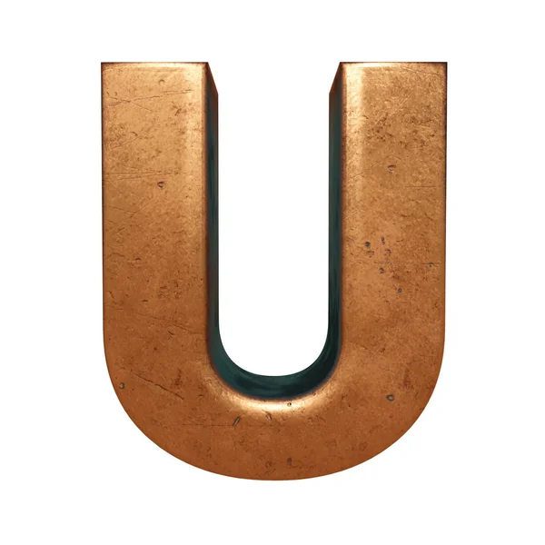 Copper Metal Letter Rendering — Stock Photo, Image