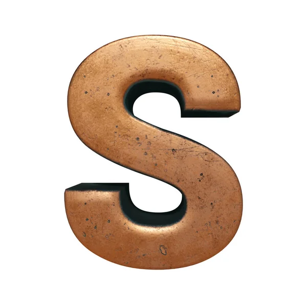 Copper Metal Letter Rendering — Stock Photo, Image