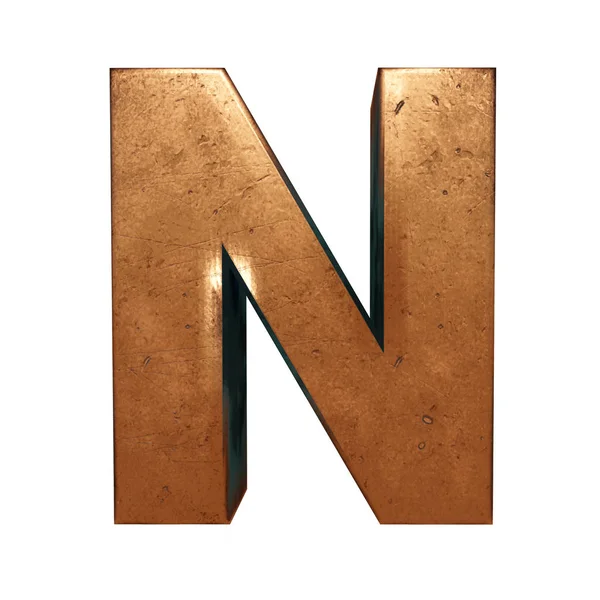 Copper Metal Letter Rendering — Stock Photo, Image