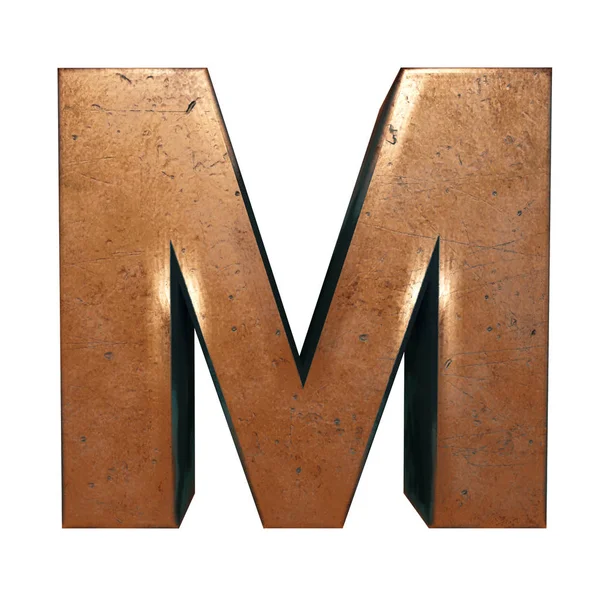 Copper Metal Letter Rendering — Stock Photo, Image