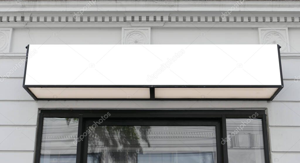 Blank rectangular signboard on the wall Copenhagen