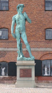 David 'in heykeli. Kopenhag, Danimarka