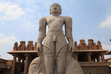 Gommateshwara Statue in Shravanabelagola clipart