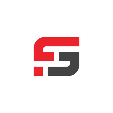 FS mektup Logo vektör. SF logosunu görmeniz gerekir. FJ logosu 
