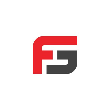 FS mektup Logo vektör. SF logosunu görmeniz gerekir. FJ logosu 