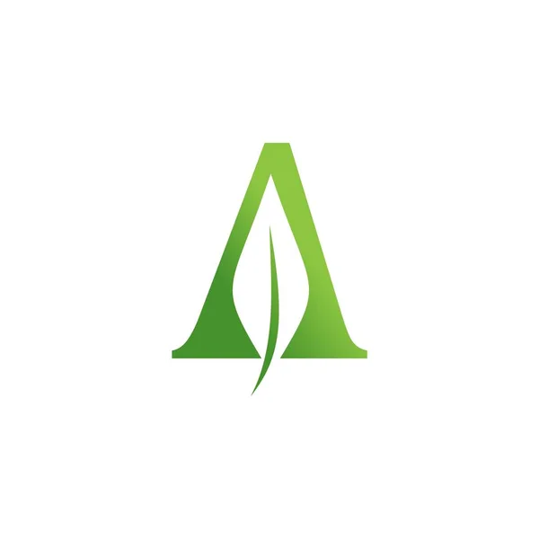 Letter Logo Leaf — Stock Vector