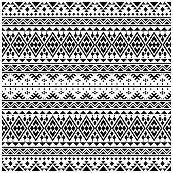 abstract seamless patchwork pattern from black white color ethnic ornaments vector