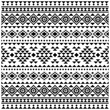 Aztek pürüzsüz etnik arka plan tasarım vektörü. Geleneksel motiflerin tasviri