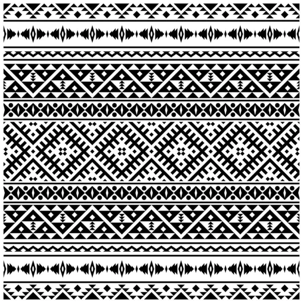 Aztec Sömlös Mönster Etnisk Bakgrund Design Vektor Illustration Traditionella Motiv — Stock vektor