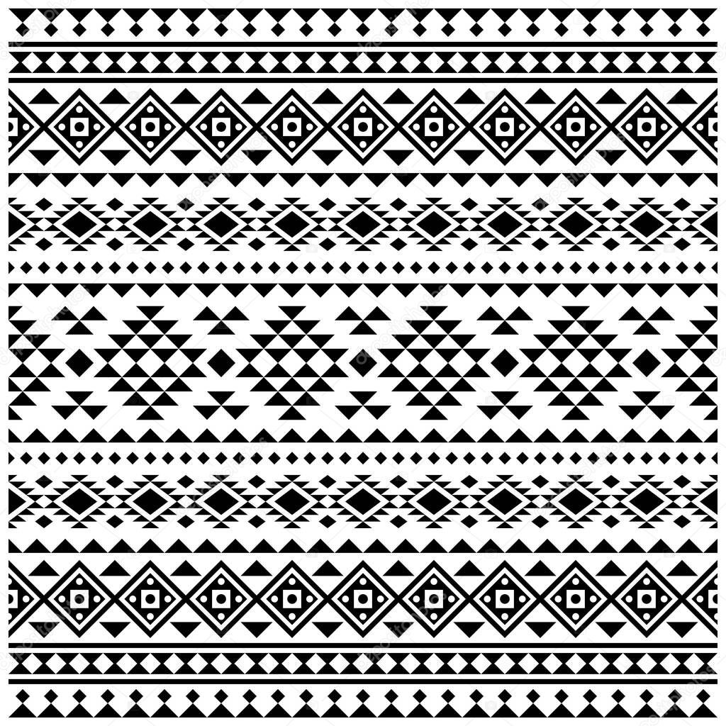 Aztec seamless pattern ethnic background design vector. Illustration of Traditional motifs