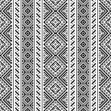 dikey Aztek pürüzsüz etnik desen tasarım vektörü