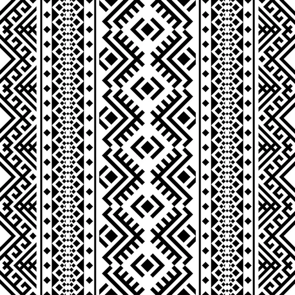 Vertical Azteca Sin Costura Patrón Étnico Textura Diseño Vector — Vector de stock