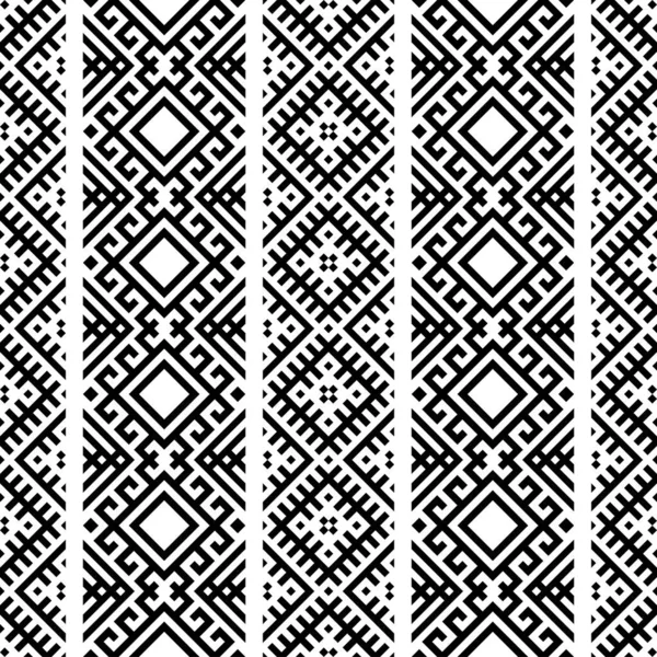 Vertical Aztec Seamless Ethnic Pattern Texture Design Vector — Stock Vector