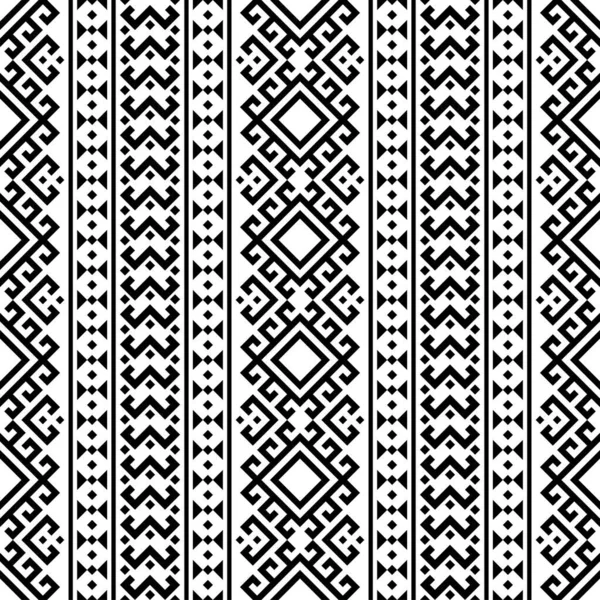 Vertical Native Style Seamless Ethnic Pattern Texture Background — Stock Vector