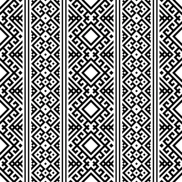 Vertical Native Style Seamless Ethnic Pattern Texture Background — Stock Vector