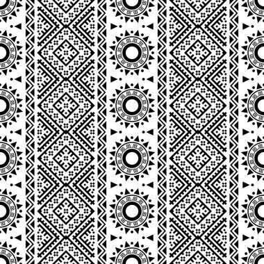 Kusursuz etnik düzen. Geleneksel kabile deseni siyah beyaz