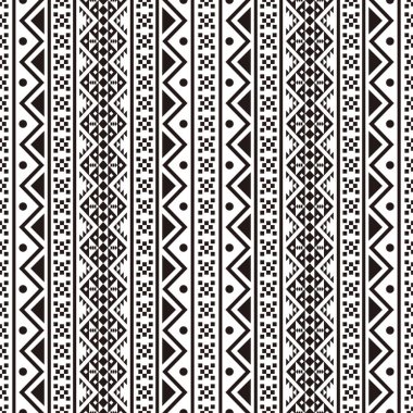 Kusursuz etnik düzen. Geleneksel kabile deseni siyah beyaz