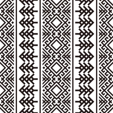 Noel etnik desen arka plan tasarım vektörü