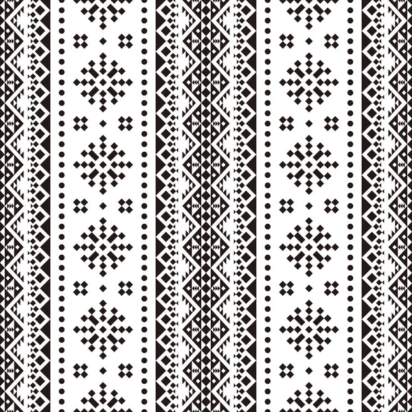 Традиционный Мотив Бесшовный Этнический Шаблон Текстуры Вектор Дизайна Фона — стоковый вектор
