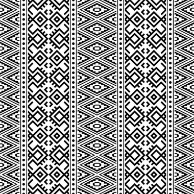 Dikey biçim doku tasarım vektöründe siyah beyaz renkte geleneksel pürüzsüz etnik desen