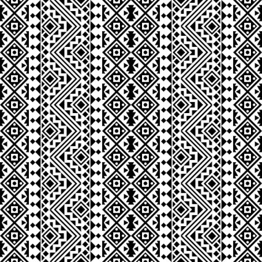 Dikey biçim doku tasarım vektöründe siyah beyaz renkte geleneksel pürüzsüz etnik desen