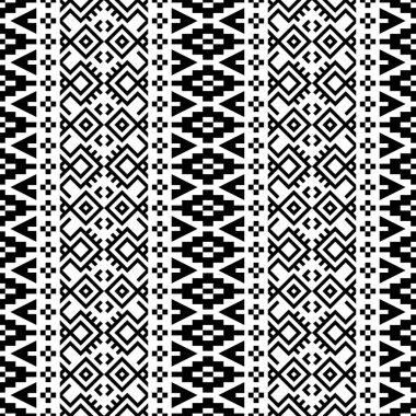 Dikey biçim doku tasarım vektöründe siyah beyaz renkte geleneksel pürüzsüz etnik desen