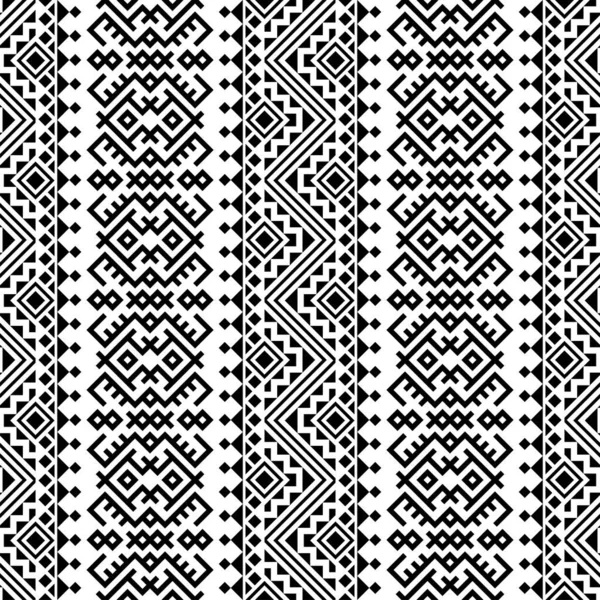 Traditionelle Nahtlose Ethnische Muster Vertikalen Stil Textur Design Vektor Schwarz — Stockvektor