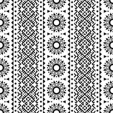 Geleneksel aztek motifi pürüzsüz desen arkaplan tasarım vektörü