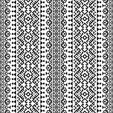 Geleneksel aztek motifi pürüzsüz desen arkaplan tasarım vektörü