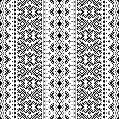 Geleneksel aztek motifi pürüzsüz desen arkaplan tasarım vektörü